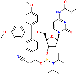 (image for) MC082107 5'-O-DMT-N4-Isobutyryl-2'-deoxycytidine-3'-CE phosphoramidite